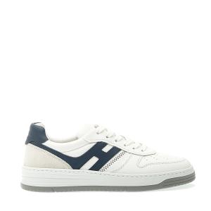 White H Blue Basket Sneakers