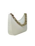 CHRISTIAN LOUBOUTIN 1235097 W456 WHITE LEATHER LARGE CHAIN LOUBILA HANDBAG