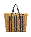 Raffia bag with fringes